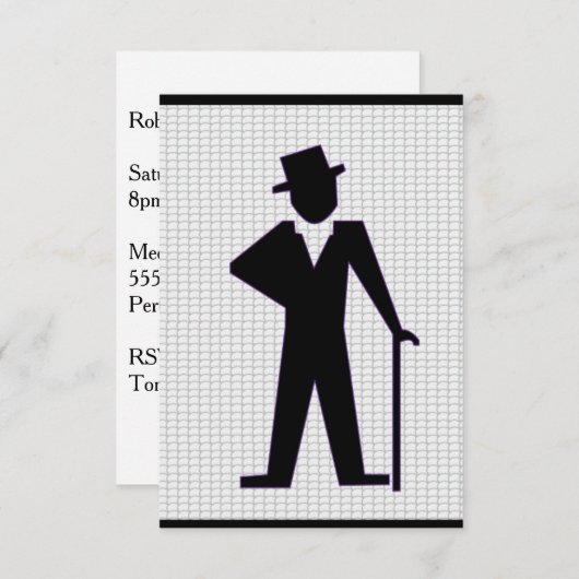 Invitation Danse Man Bachelor Party (Devant / Derrière)