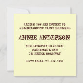 Invitation danse moderne fête de bachelorette (Dos)