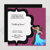 Invitation Danse nocturne du Prom (Devant / Derrière)