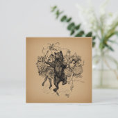 Invitation Danse Ours Cirque Vintage Art (Debout devant)
