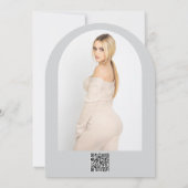 Invitation Danse Papillon Argent Rose Douzième Anniversaire (Dos)