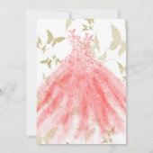 Invitation Danse papillon Robe de corail Fête des mariées d'o (Dos)