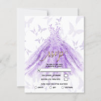Danse Papillon Robe Violette Réponse à la Mariée S
