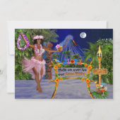 Invitation Danse polynésienne dessus plus d'à notre partie de (Devant)