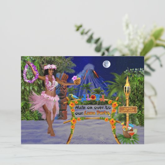 Invitation Danse polynésienne dessus plus d'à notre partie de (Debout devant)