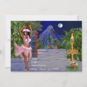 Invitation Danse polynésienne dessus plus d'à notre partie de (Dos)