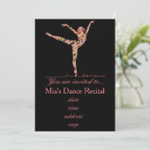 Invitation Danse récital ballet ou danse moderne (Debout devant)