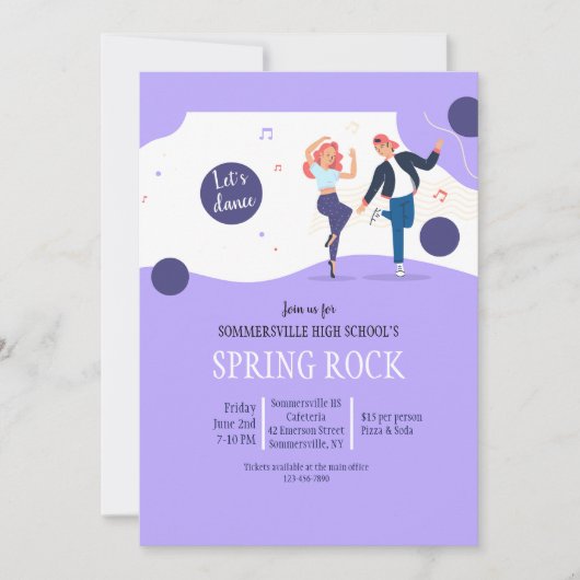 Invitation Danse scolaire (Devant)