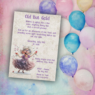 Invitation Danse Senior Lady-Fun Milestone Célébration