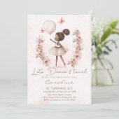 Invitation Danse & Twirl Ballerina Ballet Anniversaire (Debout devant)