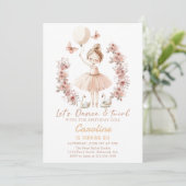 Invitation Danse & Twirl Ballerina Ballet Anniversaire (Debout devant)