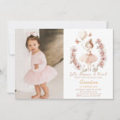 Invitation Danse & Twirl Ballerina Ballet Anniversaire Photo (Devant)