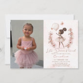 Invitation Danse & Twirl Ballerina Ballet Anniversaire Photo (Devant)