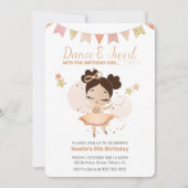 Invitation Danse & Twirl, Princesse Ballerina avec Bow Annive (Devant)