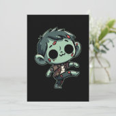 Invitation Danse Whimsical Zombie - Halloween Undead (Debout devant)