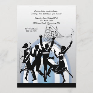 Invitation Danser à l'invitation de musique