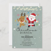 Invitation Danser Dîner de Noël (Devant)