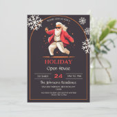 Invitation Danser disco Caricature du Père Noël (Debout devant)