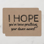 Invitation Danser drôle Groomsman ou Best Man Proposition (Devant / Derrière)