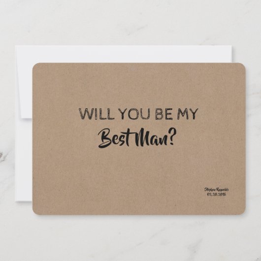 Invitation Danser drôle Groomsman ou Best Man Proposition (Dos)