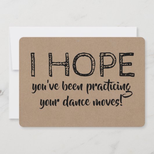 Invitation Danser drôle Groomsman ou Best Man Proposition (Devant)