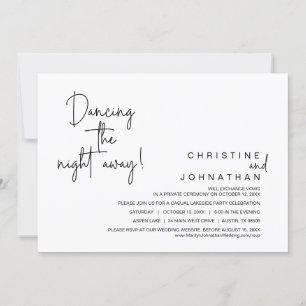 Invitation Danser La Nuit, Mariage Elopement Party