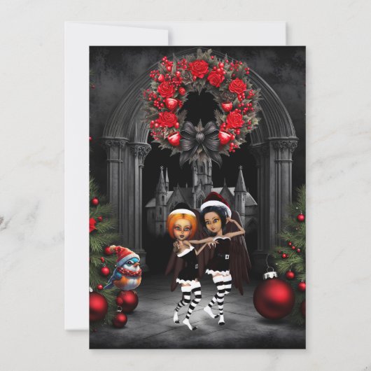 Invitation Danser pour noël. (Dos)