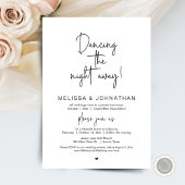 Invitation Danser toute la nuit, Mariage Elopement Party