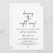 Invitation Danser toute la nuit, Mariage Elopement Party In (Devant / Derrière)