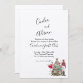 Invitation Danseur de ballet de craquelette d'aquarelle (Devant / Derrière)