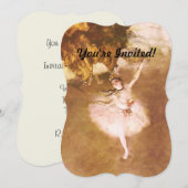 Invitation Danseur de ballet Diplôme de la peinture étoile (Devant / Derrière)