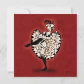 Invitation Danseur de Cancan (Dos)