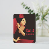 Invitation Danseur de flamenco espagnol avec ventilateur noir (Debout devant)