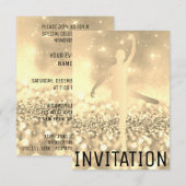 Invitation Danseur de salle de bal Piruette Foxier Titane Ivo (Devant / Derrière)