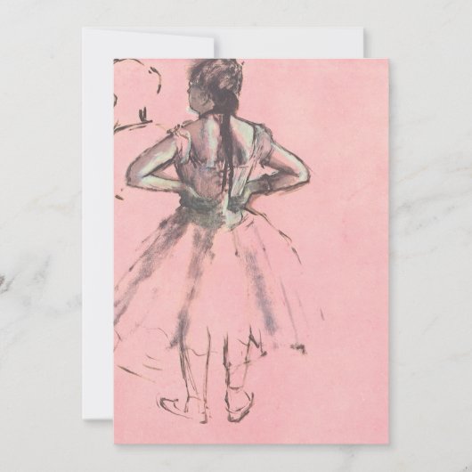 Invitation Danseur du dos par Edgar Degas fête d'anniversaire (Devant)