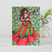 Invitation Danseur du ventre de Noël (Debout devant)