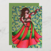 Invitation Danseur du ventre de Noël (Devant / Derrière)