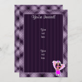 Invitation Danseur du ventre pourpre (Devant / Derrière)