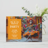 Invitation Danseur 💀 Vibrant La Calavera (Debout devant)