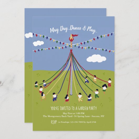 Invitation Danseurs Maypole (Devant / Derrière)