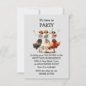 Invitation Danseuse Danseuse Squelette Fête d'Halloween (Dos)