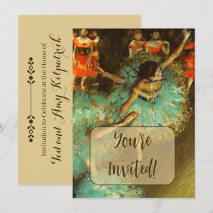 Invitation Danseuse de ballet Danseuse verte Danseuse Degas P