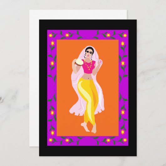 Invitation Danseuse du ventre (Devant / Derrière)