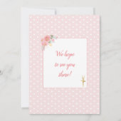 Invitation Danseuse élégante | Fille rose florale fête d'anni (Dos)