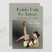 Invitation Danseuse Exotique Amusante pour Enterrement de Vie (Devant / Derrière)