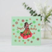 Invitation Danseuse Jingle Belly (Debout devant)