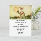 Invitation Danseuse Vintage sur un chameau (Debout devant)