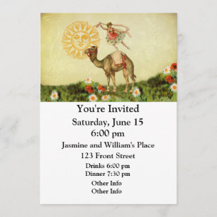 Invitation Danseuse Vintage sur un chameau