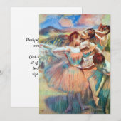 Invitation Danseuses dans un paysage d'Edgar Degas (Devant / Derrière)