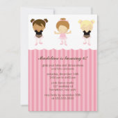 Invitation Danseuses de ballet adorables Fêtes d'anniversaire (Devant)